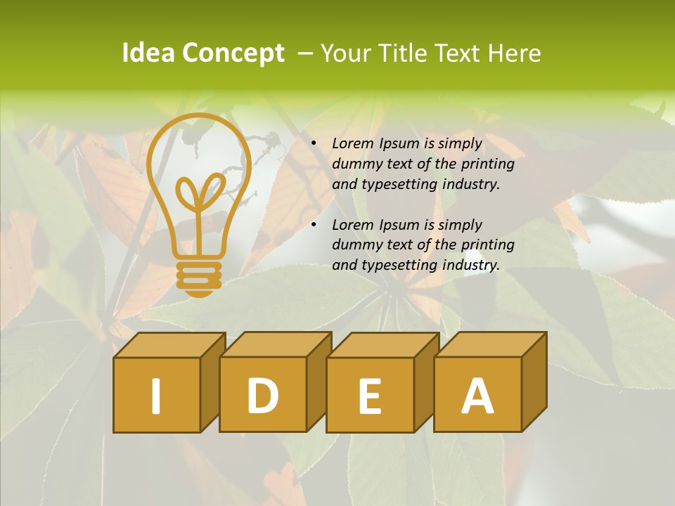 Light Forest Leaf PowerPoint Template