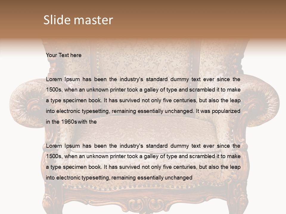 Seat Rendered Black PowerPoint Template