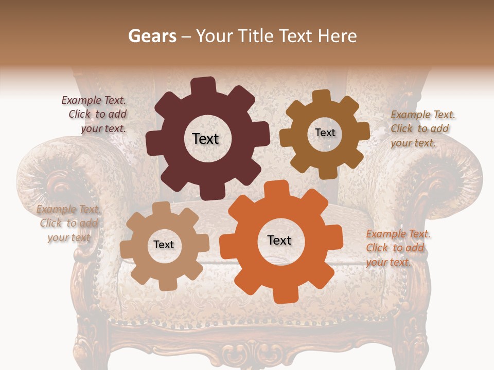 Seat Rendered Black PowerPoint Template