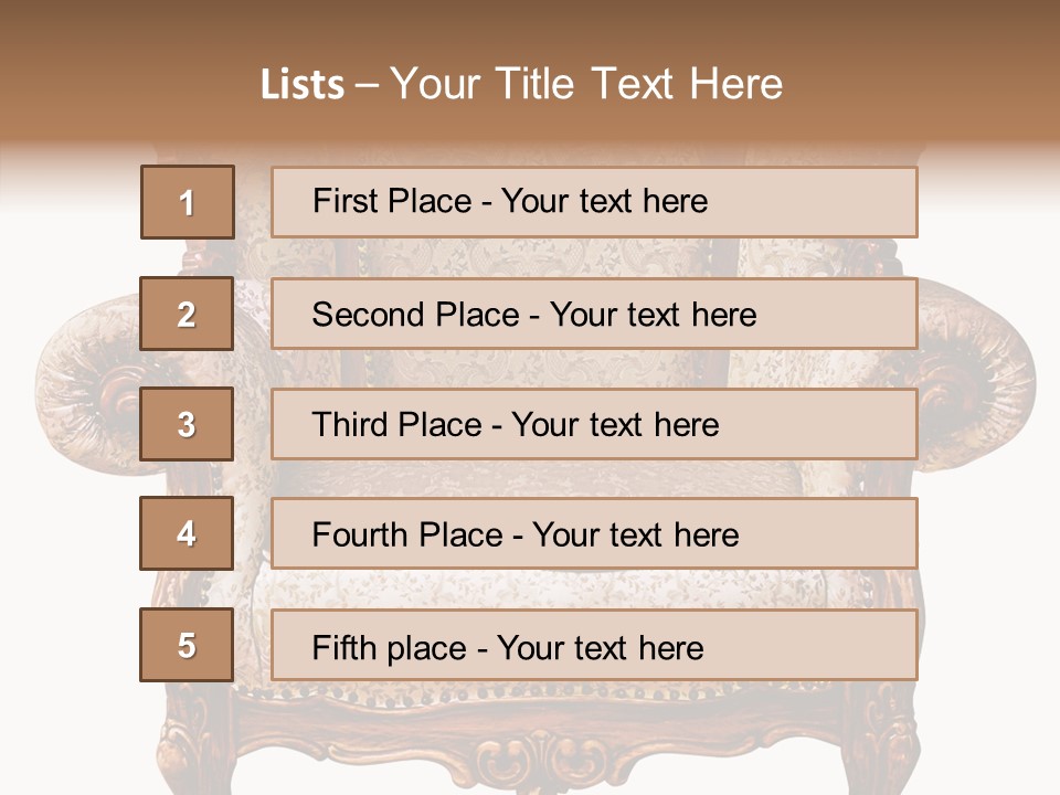 Seat Rendered Black PowerPoint Template