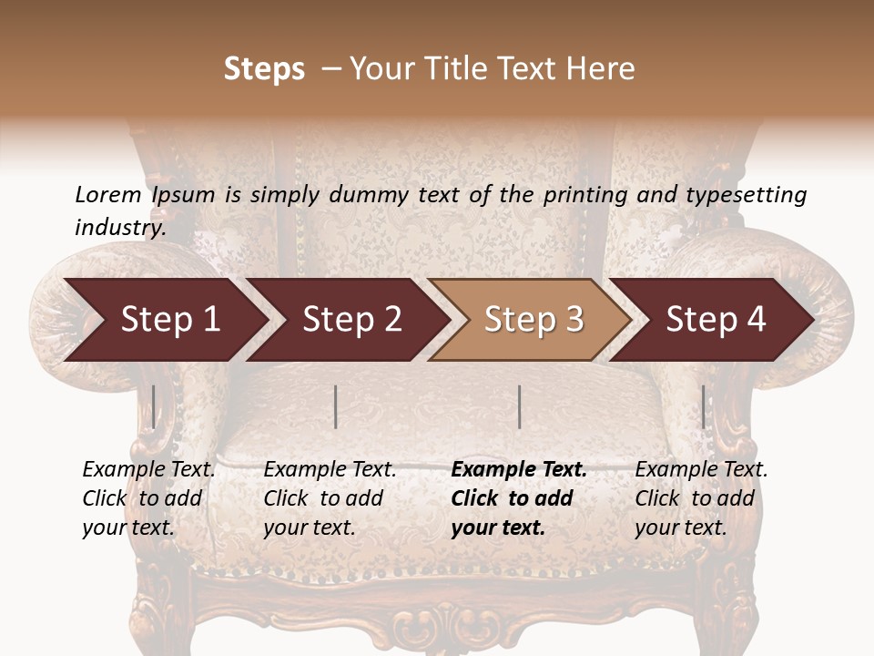 Seat Rendered Black PowerPoint Template