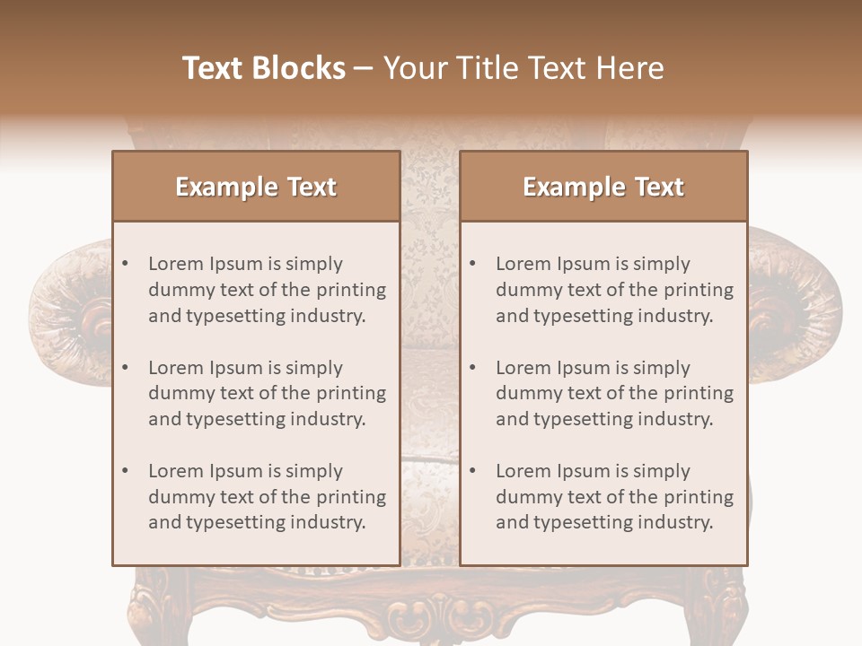 Seat Rendered Black PowerPoint Template