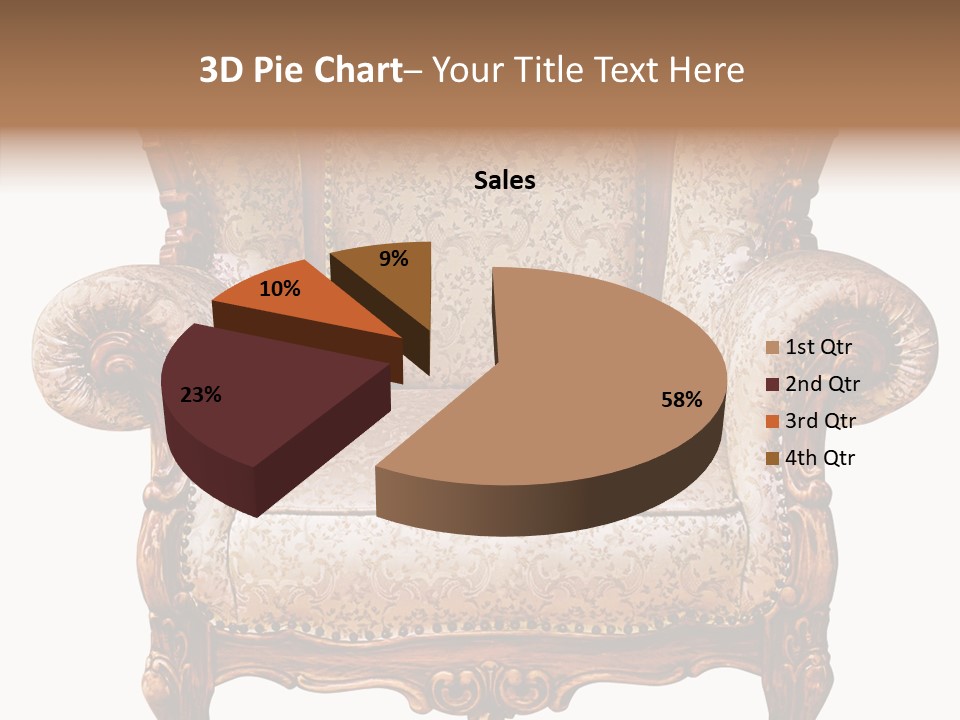Seat Rendered Black PowerPoint Template