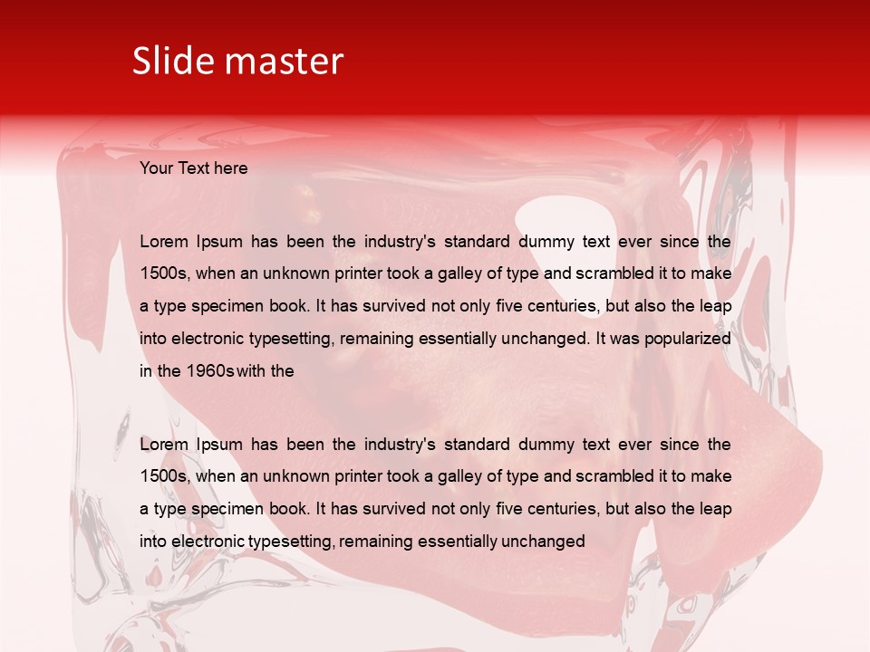 Transparent White Eating PowerPoint Template