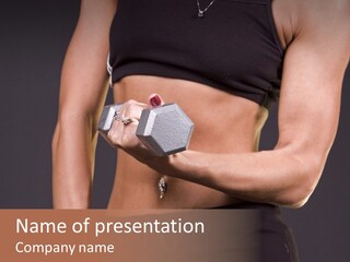 Trim Sexy Midriff PowerPoint Template