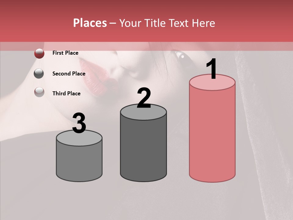 Face Young Sensuality PowerPoint Template