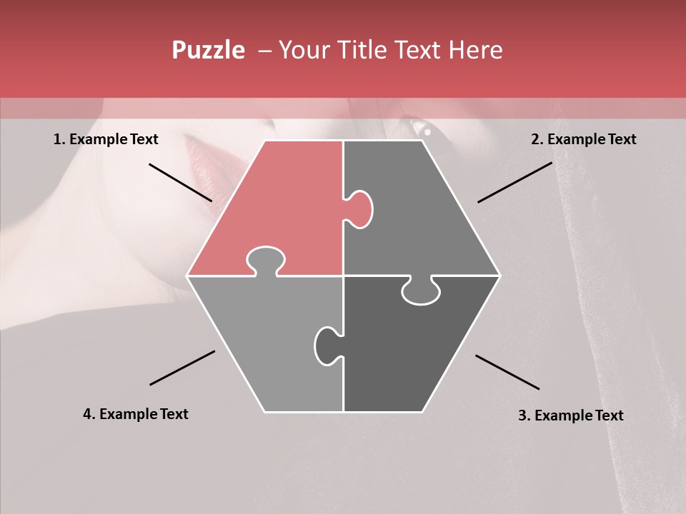 Face Young Sensuality PowerPoint Template