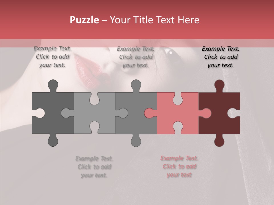 Face Young Sensuality PowerPoint Template