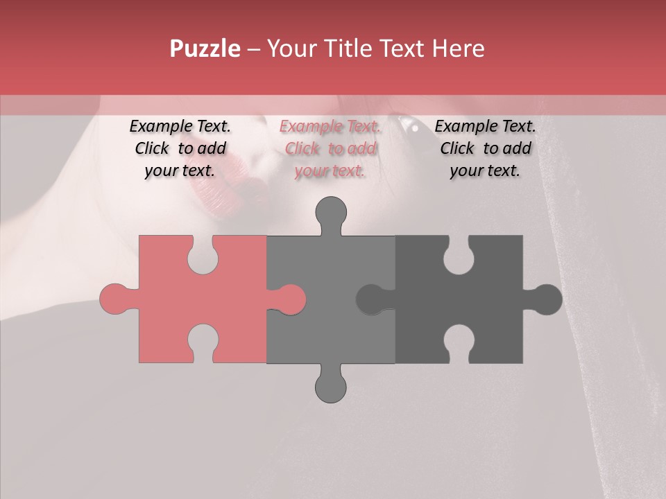 Face Young Sensuality PowerPoint Template