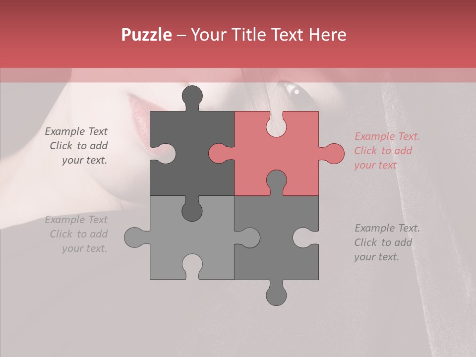 Face Young Sensuality PowerPoint Template