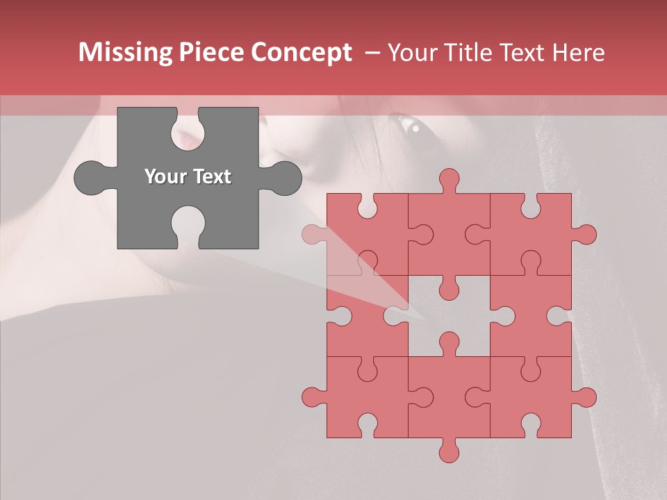 Face Young Sensuality PowerPoint Template