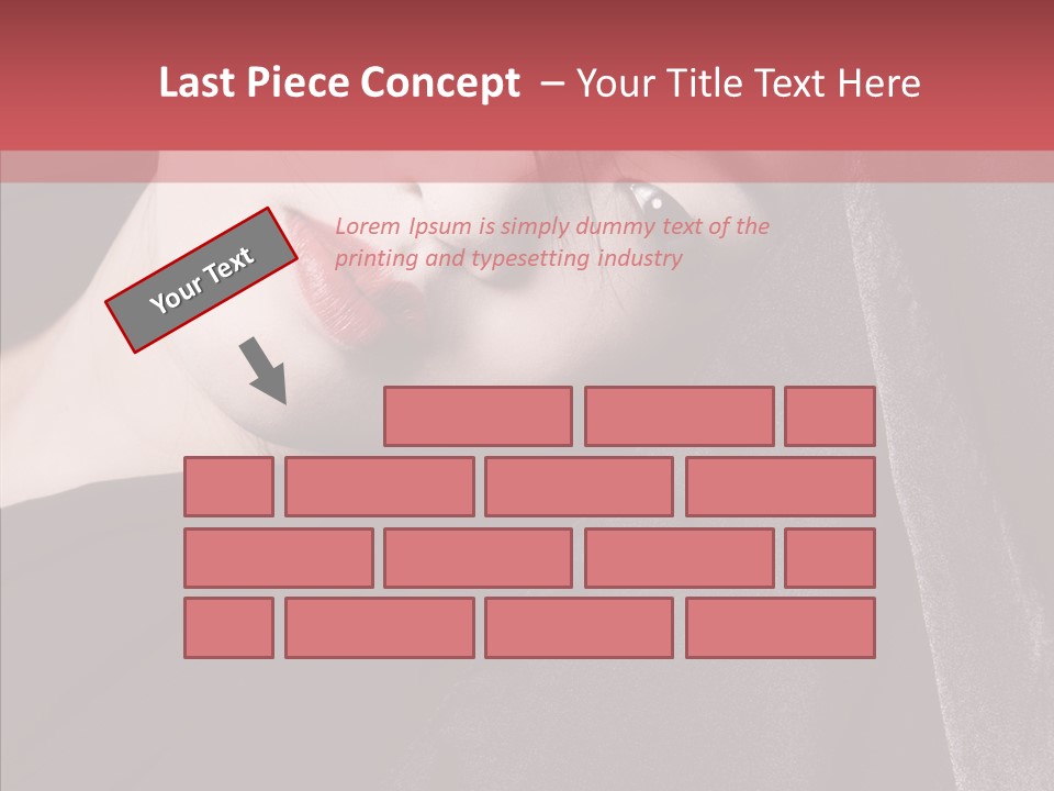 Face Young Sensuality PowerPoint Template