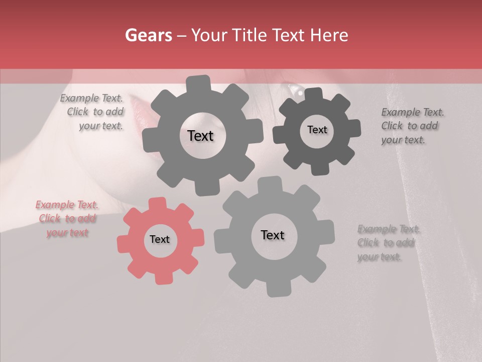 Face Young Sensuality PowerPoint Template