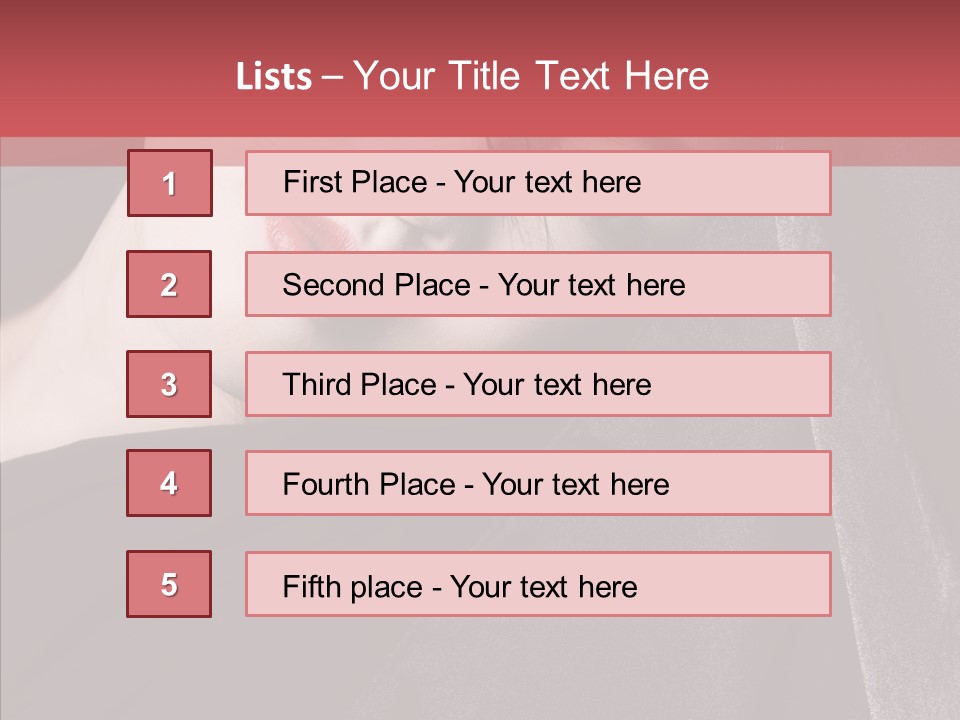 Face Young Sensuality PowerPoint Template