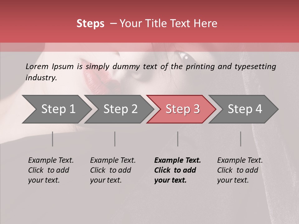 Face Young Sensuality PowerPoint Template