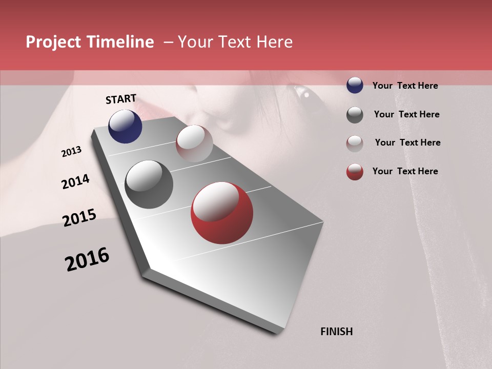 Face Young Sensuality PowerPoint Template