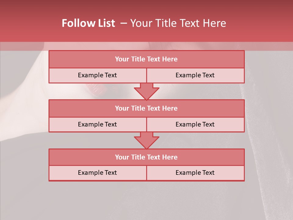 Face Young Sensuality PowerPoint Template