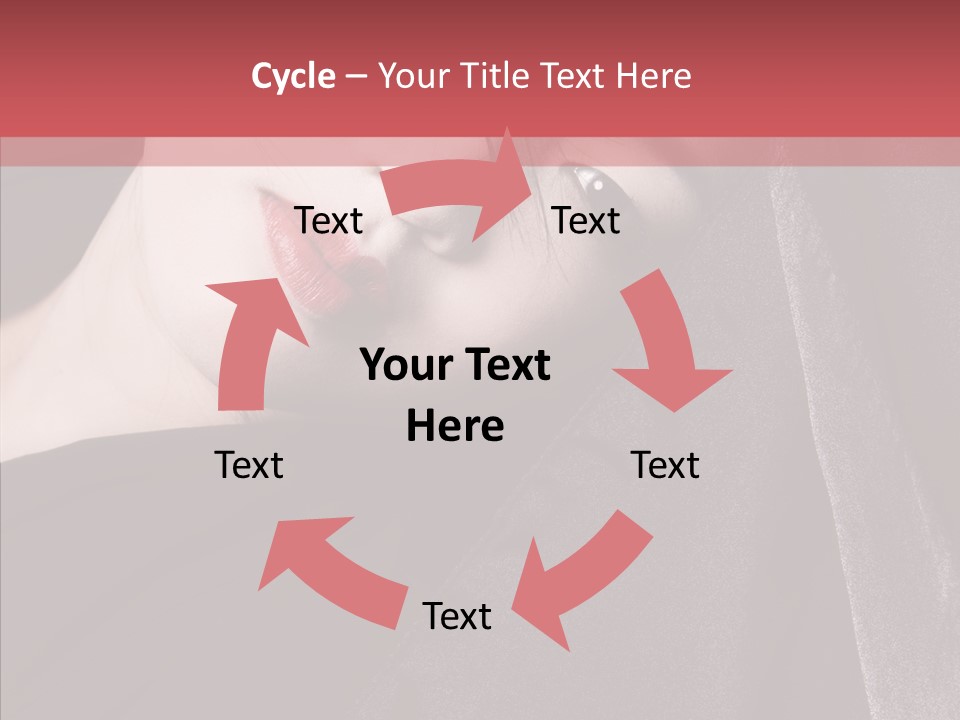 Face Young Sensuality PowerPoint Template