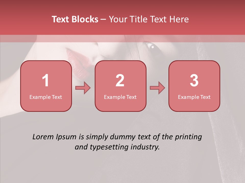 Face Young Sensuality PowerPoint Template