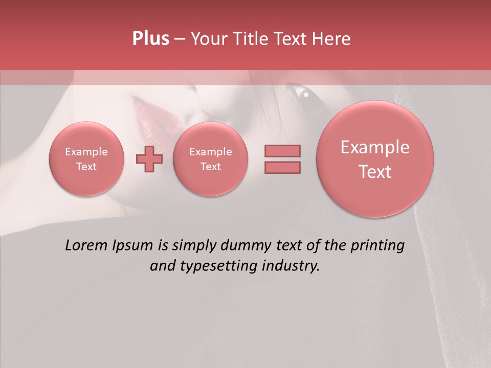 Face Young Sensuality PowerPoint Template