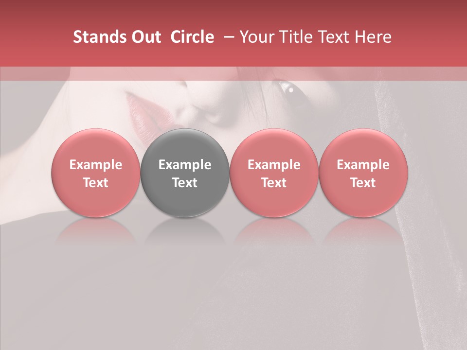 Face Young Sensuality PowerPoint Template