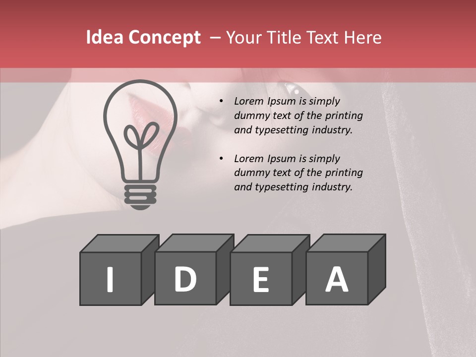 Face Young Sensuality PowerPoint Template