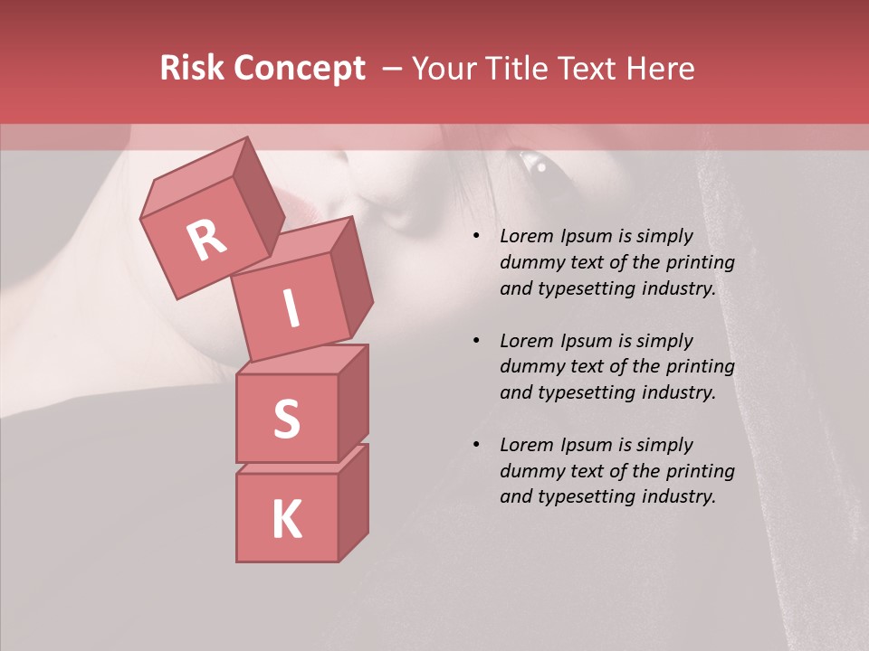 Face Young Sensuality PowerPoint Template