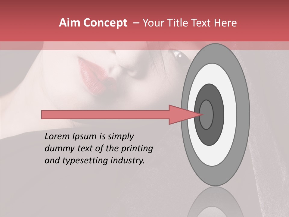 Face Young Sensuality PowerPoint Template