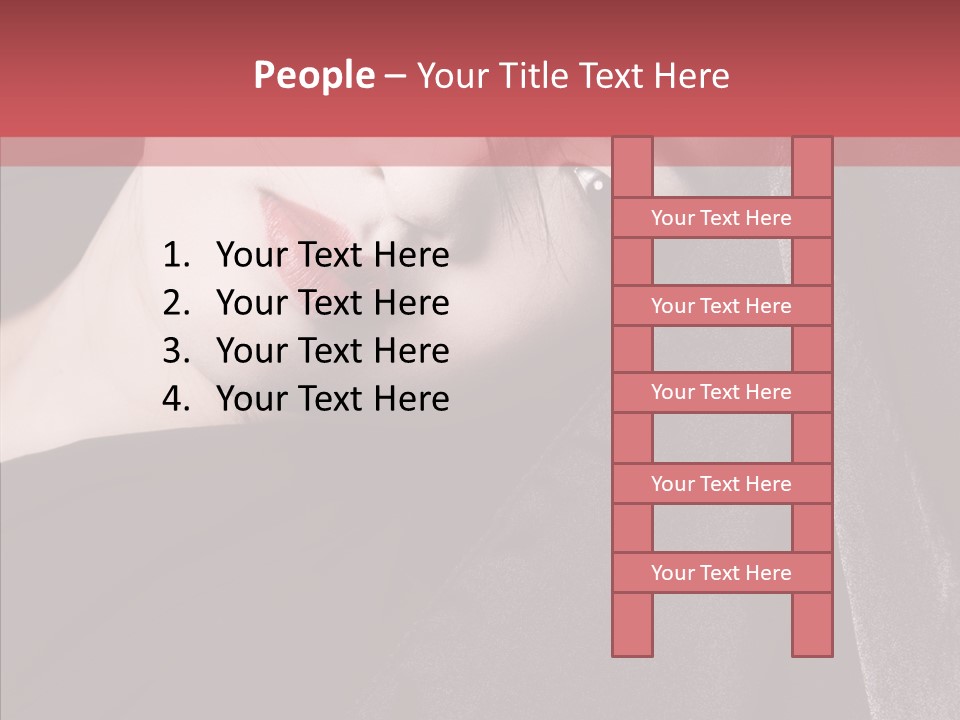 Face Young Sensuality PowerPoint Template
