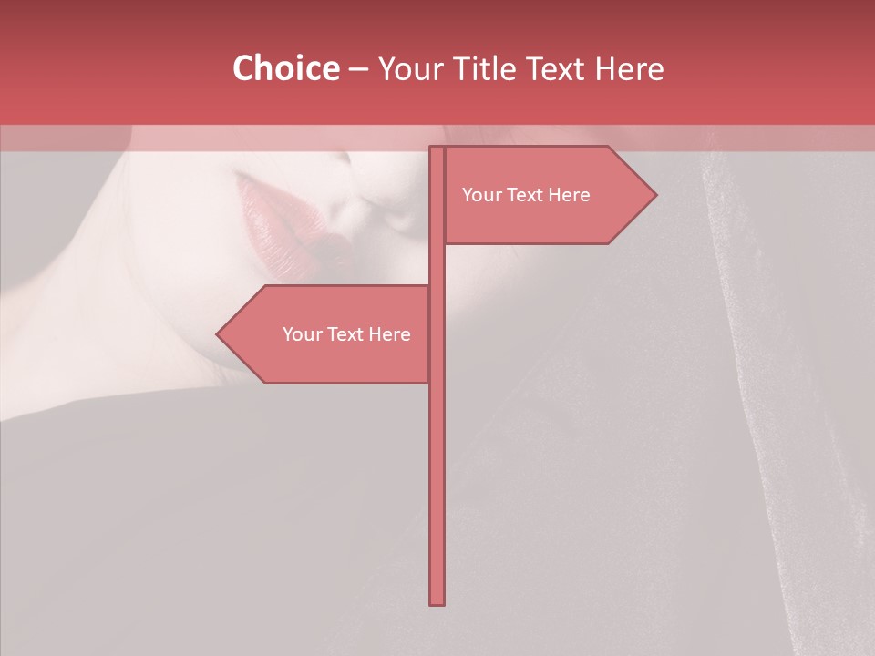 Face Young Sensuality PowerPoint Template