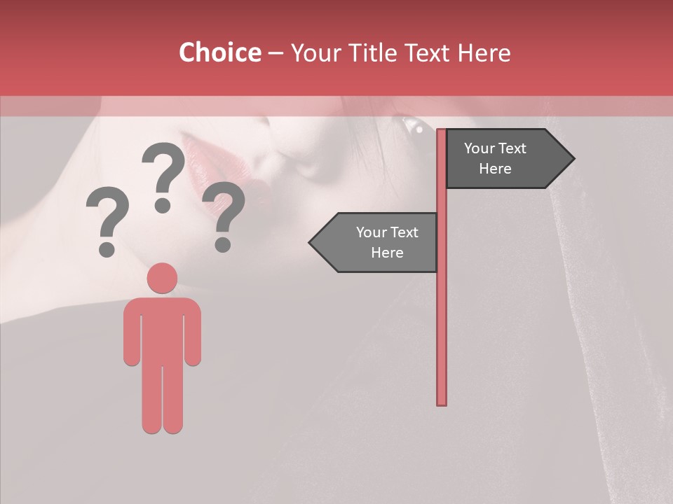 Face Young Sensuality PowerPoint Template