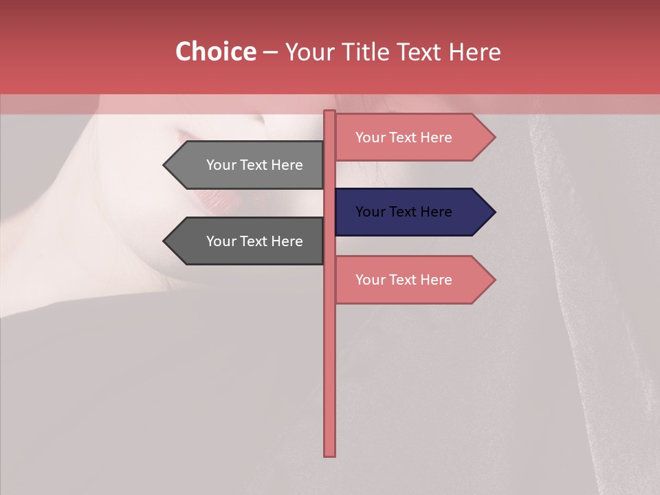 Face Young Sensuality PowerPoint Template