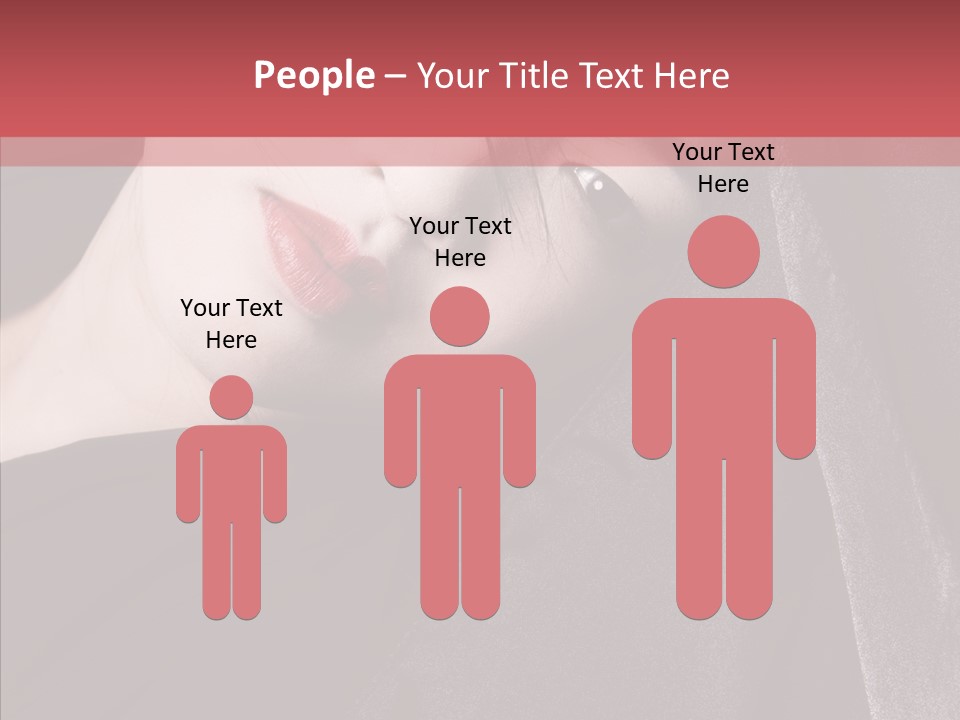 Face Young Sensuality PowerPoint Template