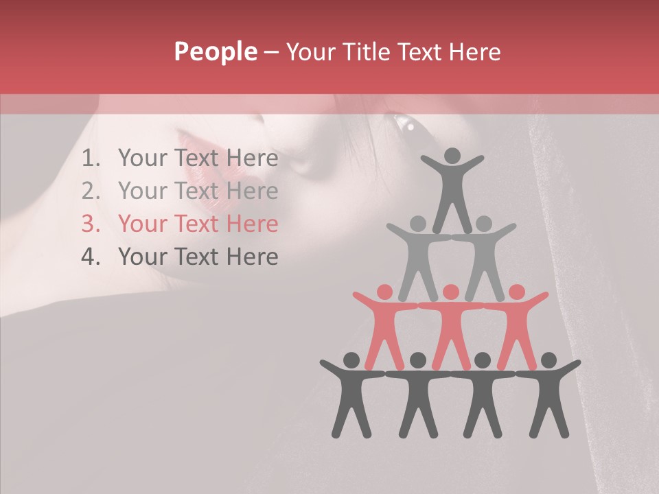 Face Young Sensuality PowerPoint Template