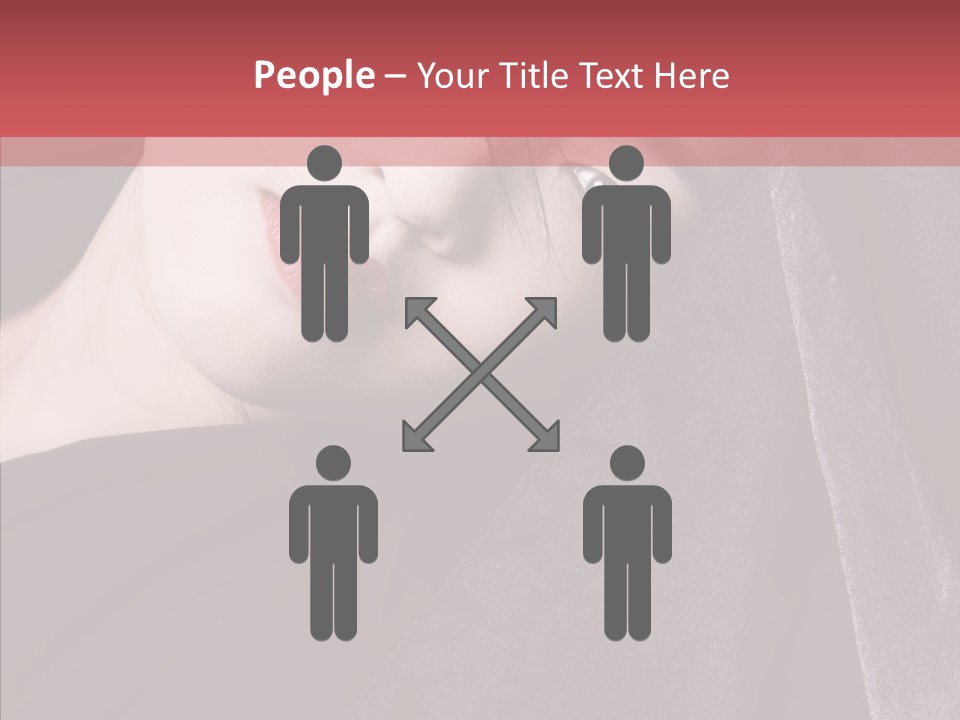 Face Young Sensuality PowerPoint Template