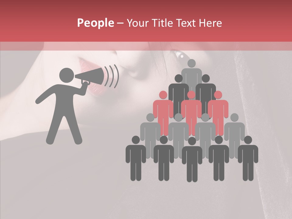 Face Young Sensuality PowerPoint Template