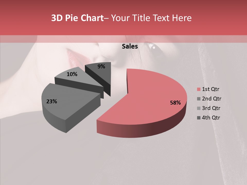 Face Young Sensuality PowerPoint Template