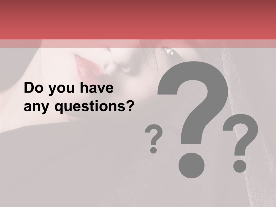 Face Young Sensuality PowerPoint Template