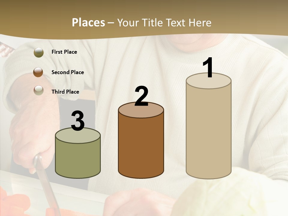 Elderly Kitchen Man PowerPoint Template