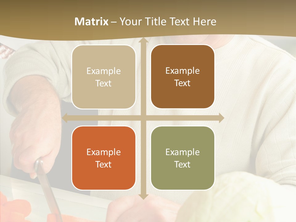 Elderly Kitchen Man PowerPoint Template