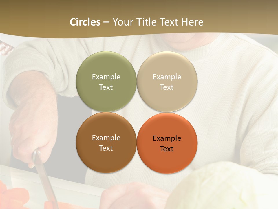 Elderly Kitchen Man PowerPoint Template