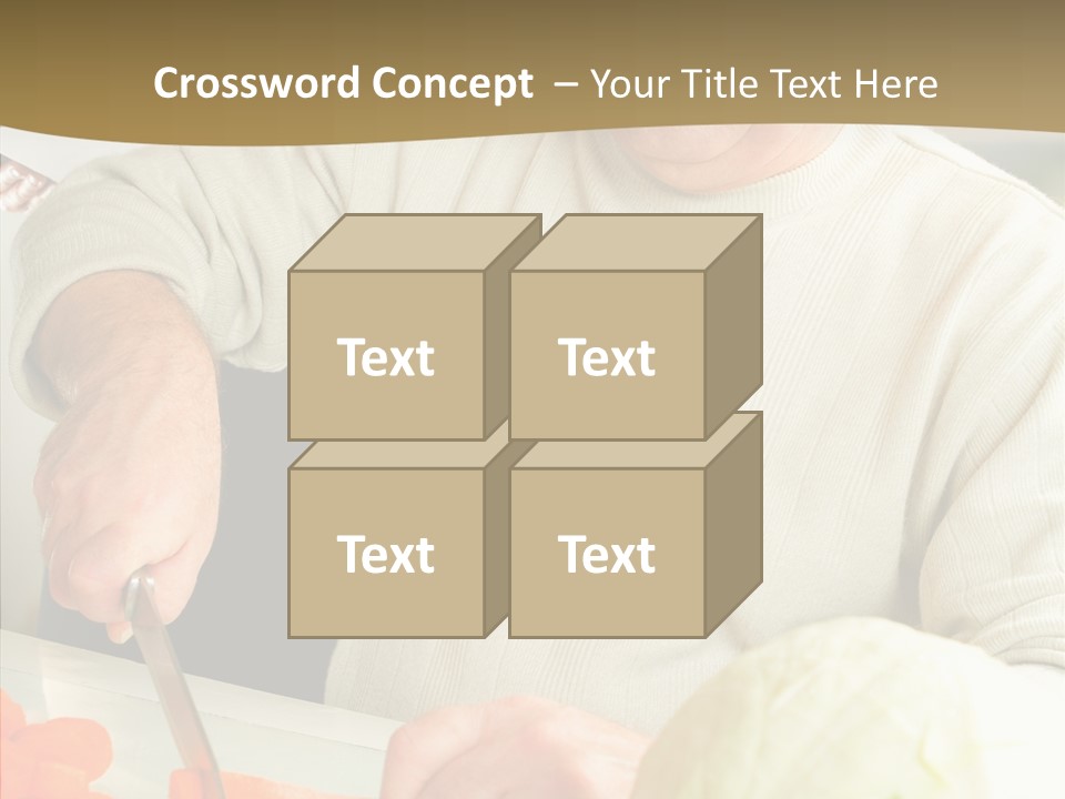 Elderly Kitchen Man PowerPoint Template