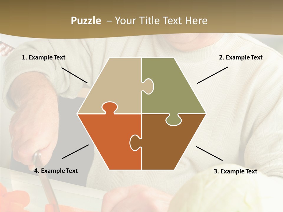 Elderly Kitchen Man PowerPoint Template