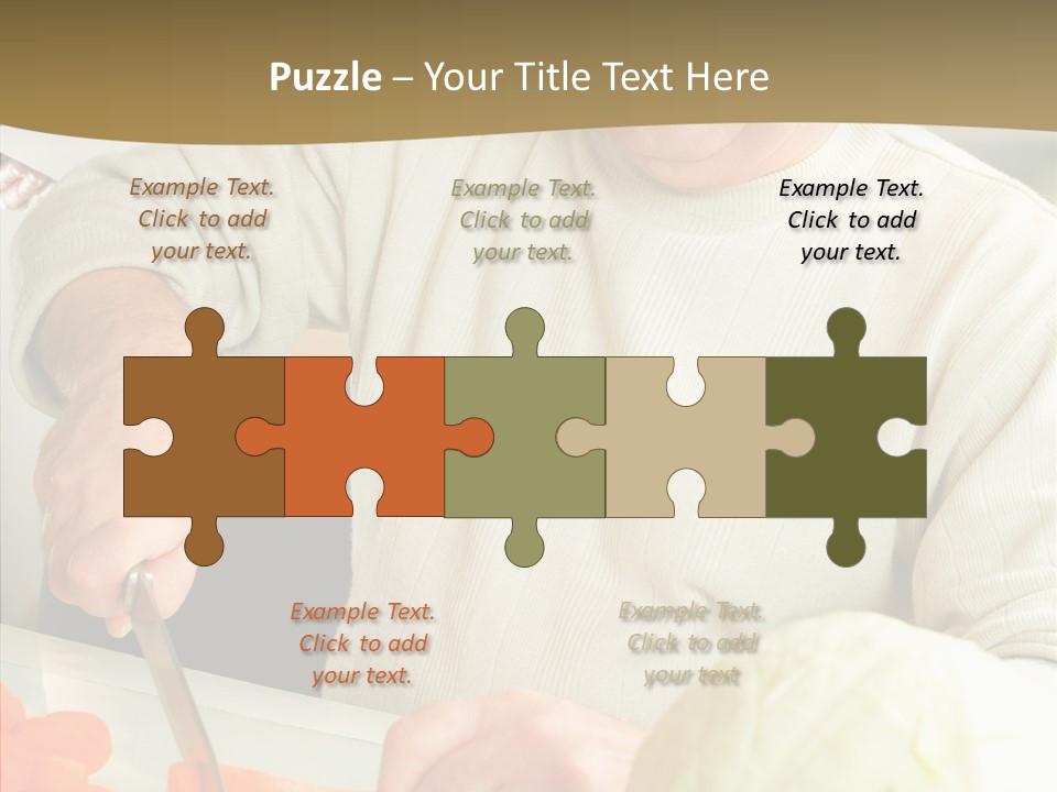 Elderly Kitchen Man PowerPoint Template