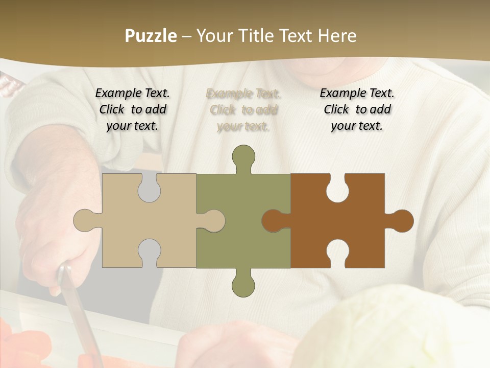 Elderly Kitchen Man PowerPoint Template