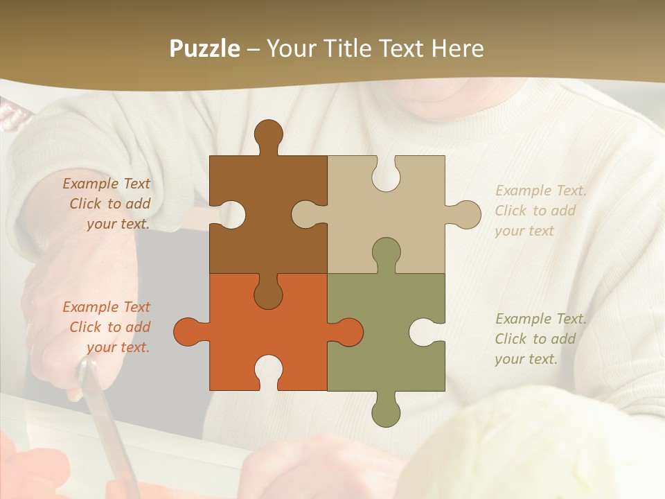 Elderly Kitchen Man PowerPoint Template