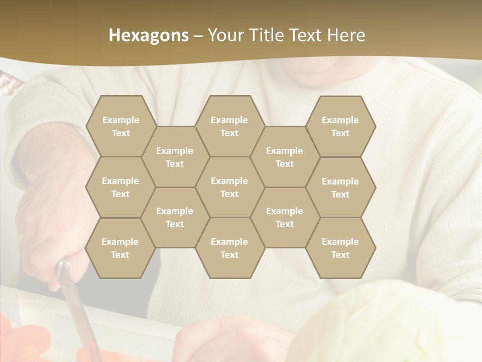 Elderly Kitchen Man PowerPoint Template