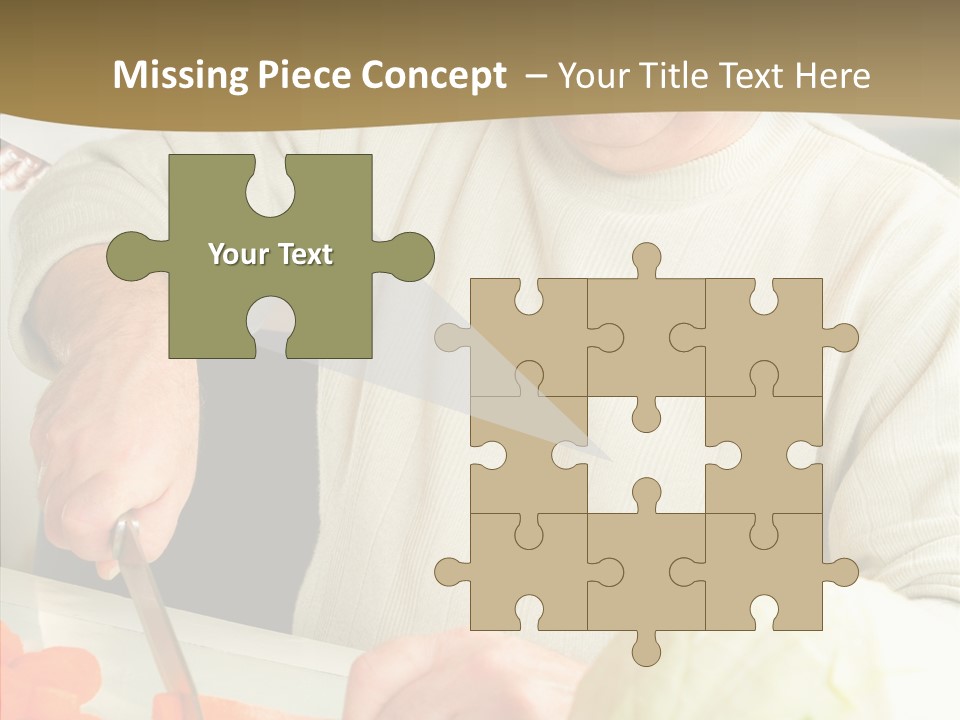 Elderly Kitchen Man PowerPoint Template