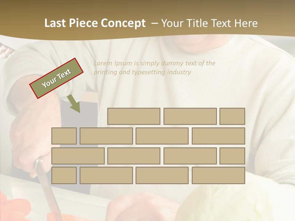 Elderly Kitchen Man PowerPoint Template