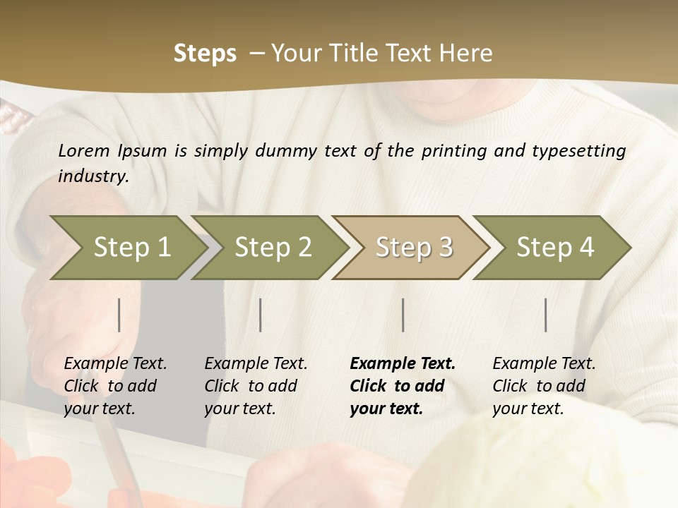 Elderly Kitchen Man PowerPoint Template